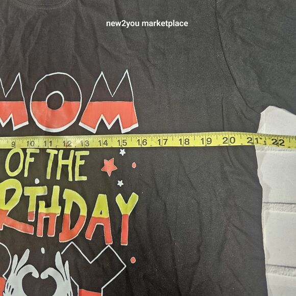 womans large Black Mom Of The Birthday Boy Mouse Family T Shirt - Picture 4 of 6